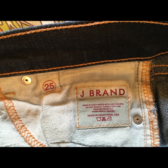 J BRAND Dark Wash Straight Leg Jeans Sz 25 - Picture 6 of 7